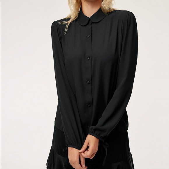 Aritzia Tops - SUNDAY BEST | Black “Moll” Button Down Blouse